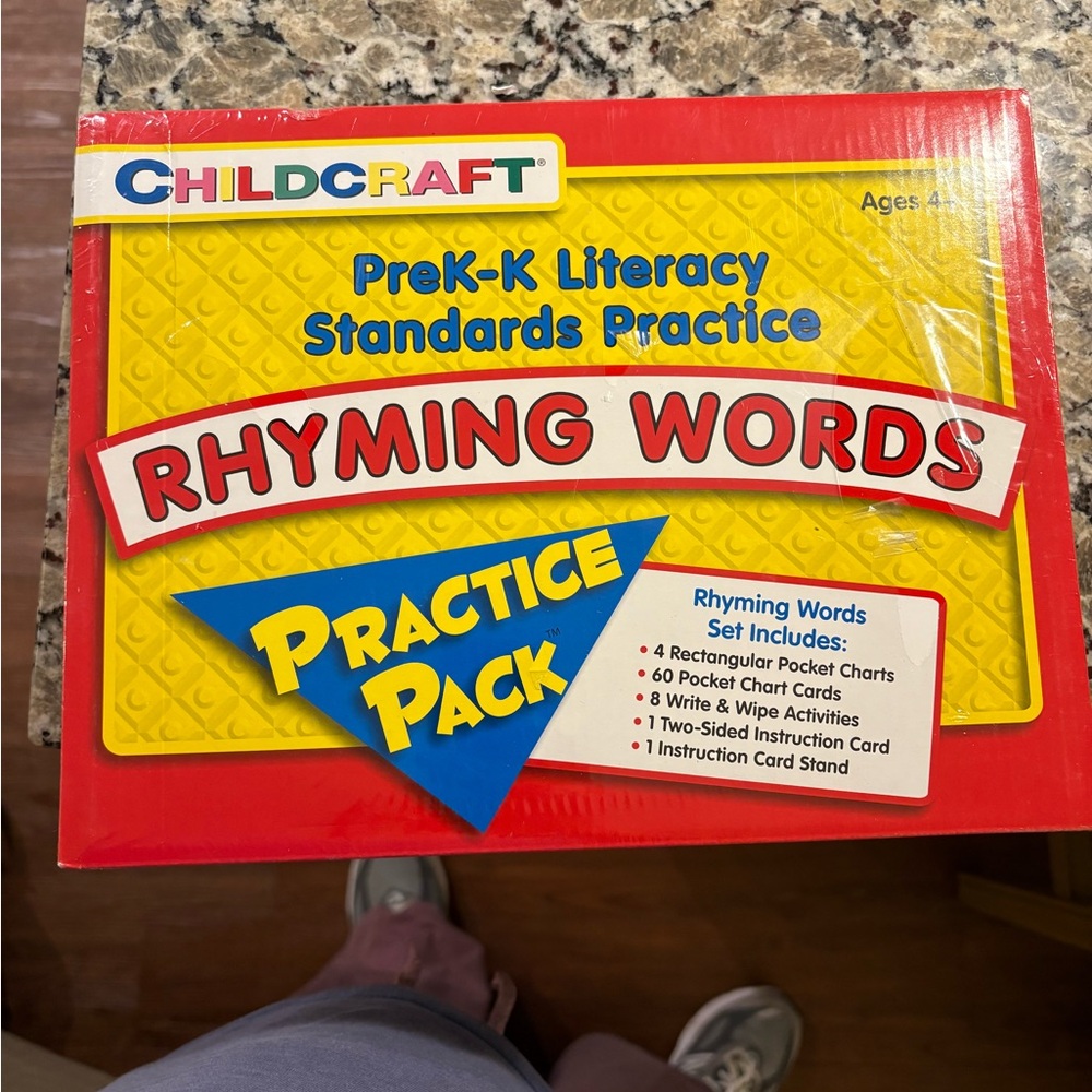 Rhyming Words Practice Pack - Red and Yellow
